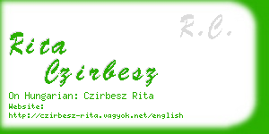rita czirbesz business card